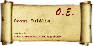 Orosz Eulália névjegykártya