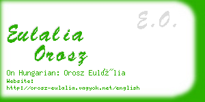 eulalia orosz business card